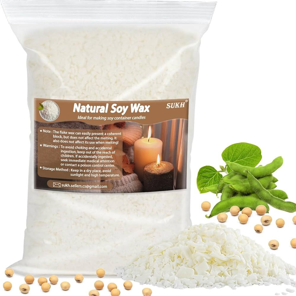 Sukh Soy Wax Flakes for Candle-Making 2LB - Natural Soy Wax - Pure Soy Wax Candle Making Soy Wax ... | Amazon (US)