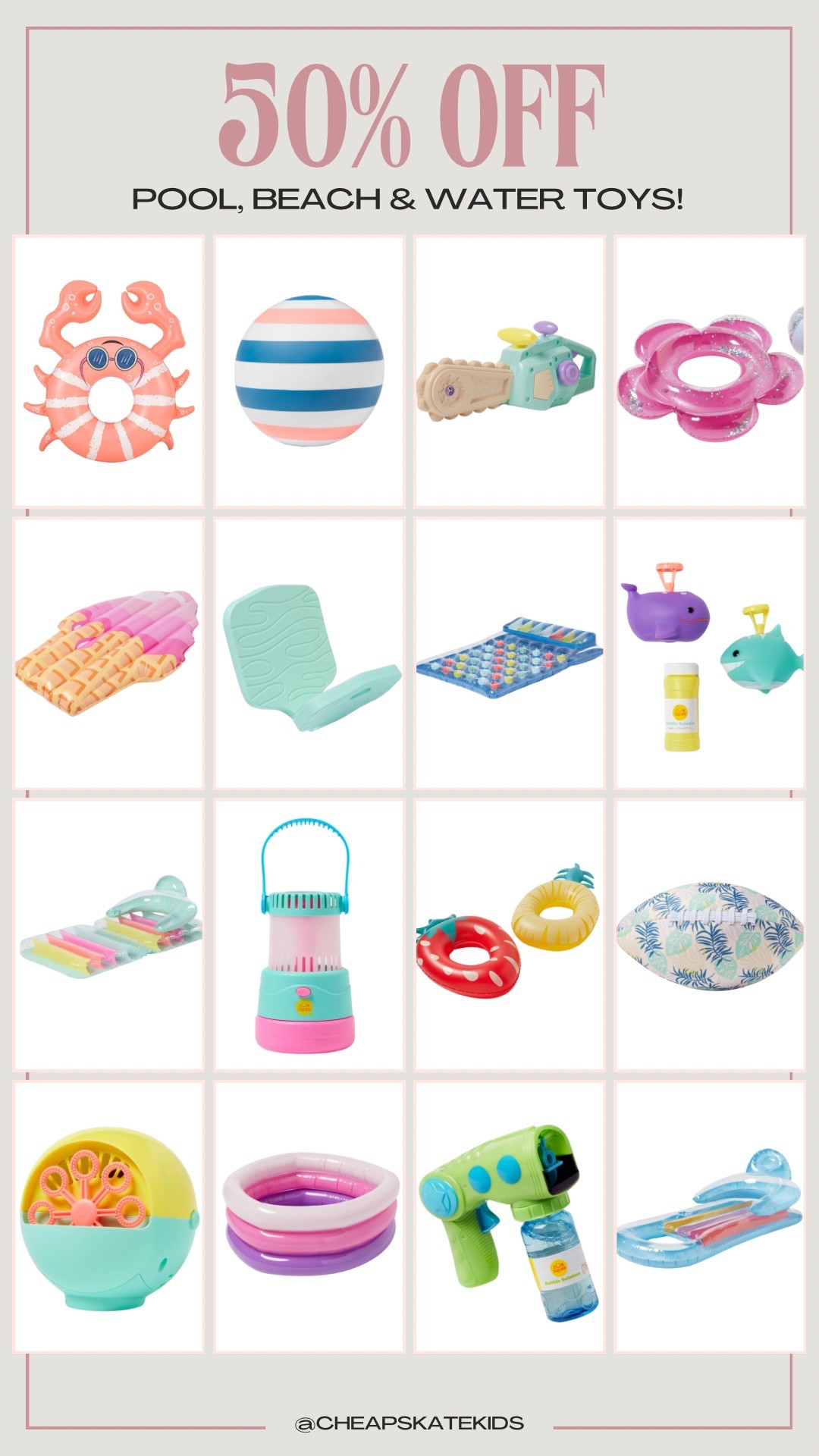 50% off target pool, beach & water toys!

#LTKSwim #LTKFamily #LTKSaleAlert