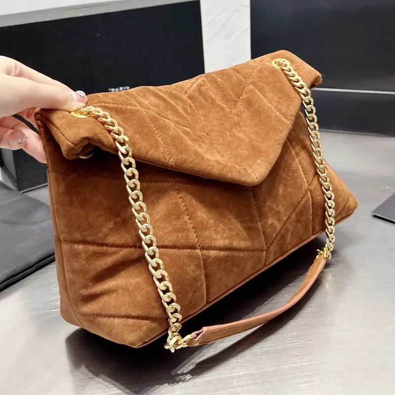 Designer Women Loulou Puffer Suede Messenger Bag France Brand Y Quilted Leather Crossbody Handbag... | DHGate