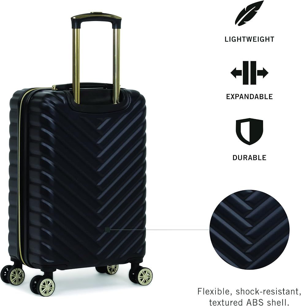Kenneth Cole Reaction Women's Madison Square Hardside Chevron Expandable Luggage, Black, 28-Inch Che | Amazon (US)