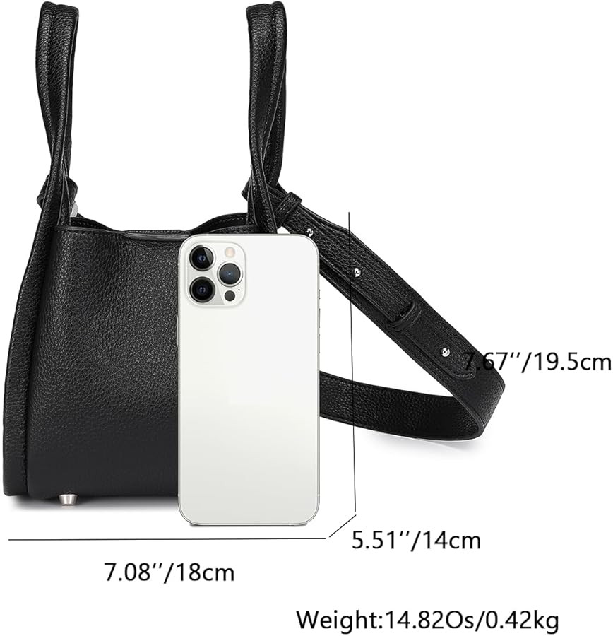 PU Leather Tote Bag Slouchy Handbag with Zipper Stylish for Women's | Amazon (US)