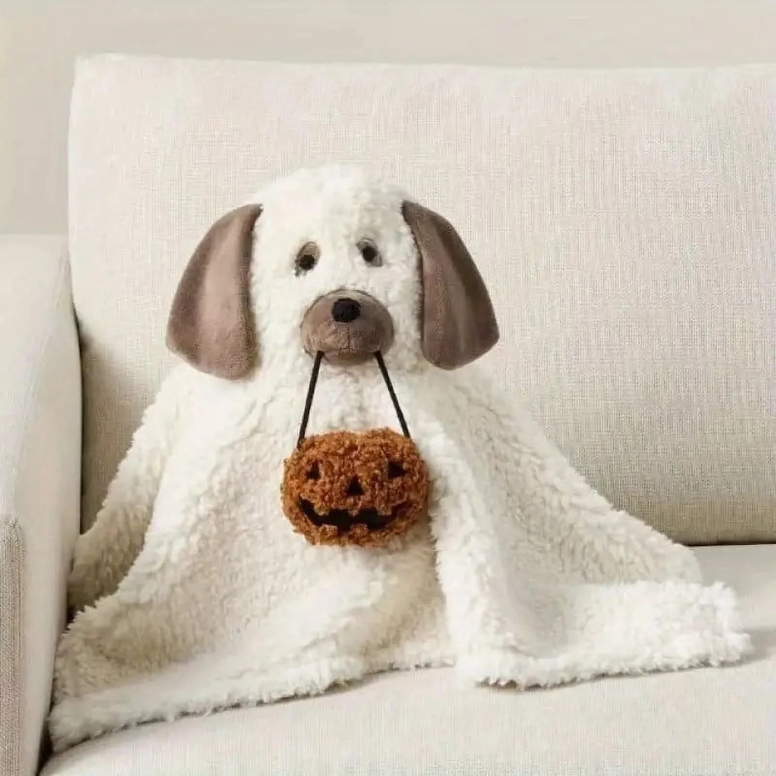 Cute Dog & Bat Halloween Decorative Pillow - Soft, No-Power Home Accent for Festive Atmosphere | Walmart (US)