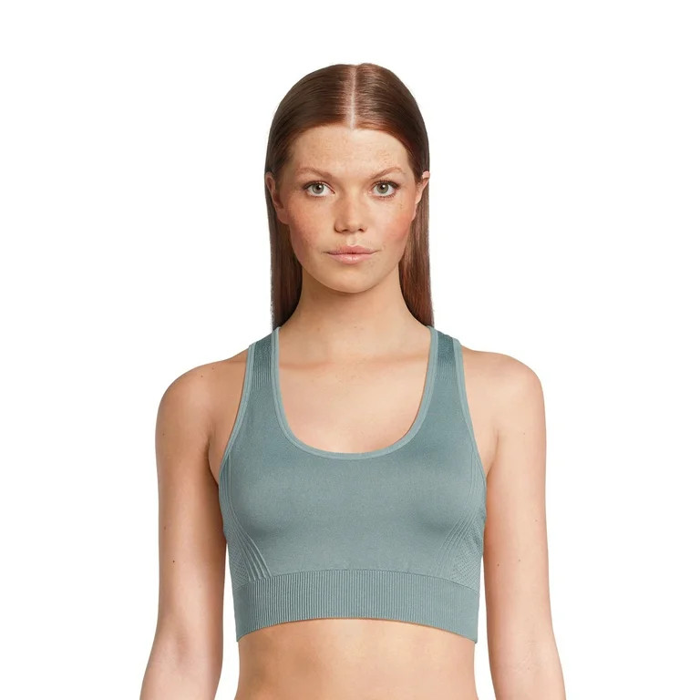 Avia Women's Medium Support Seamless Racerback Sports Bra, Sizes S-3XL | Walmart (US)