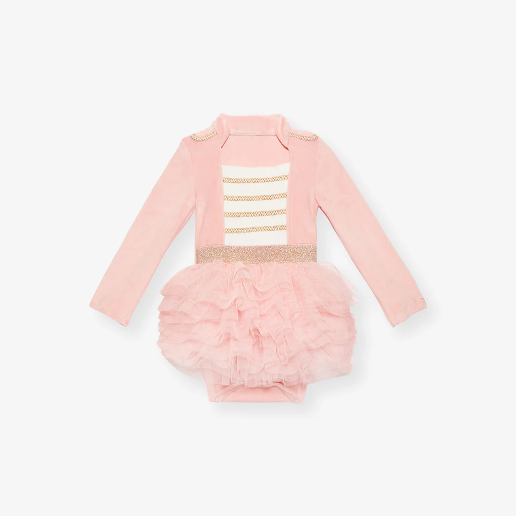 Holiday Pink Girl Tulle Onesie | Posh Pink Nutcracker | Posh Peanut