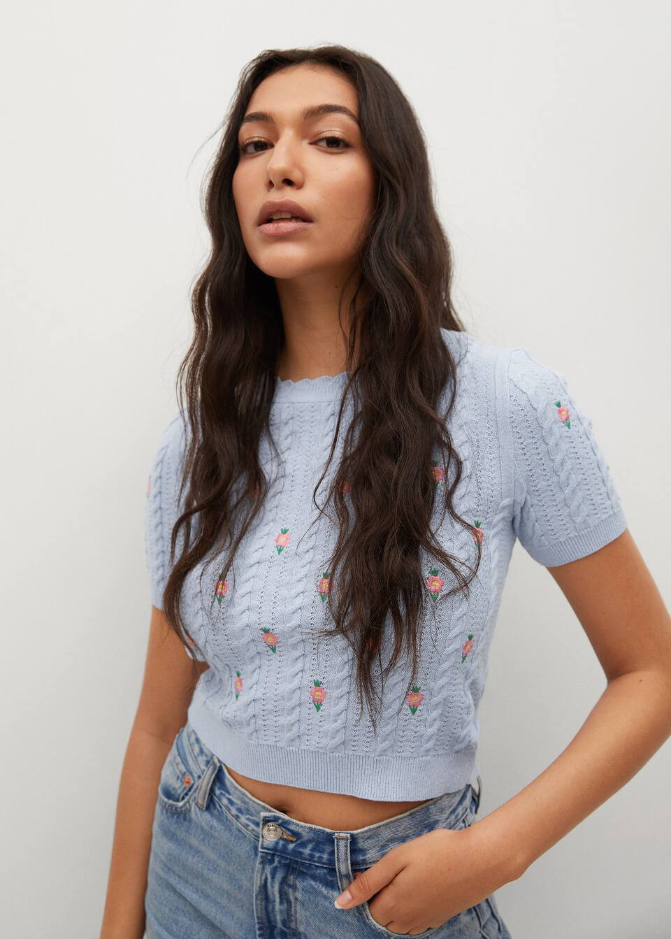 Flowers knit sweater | MANGO (UK)