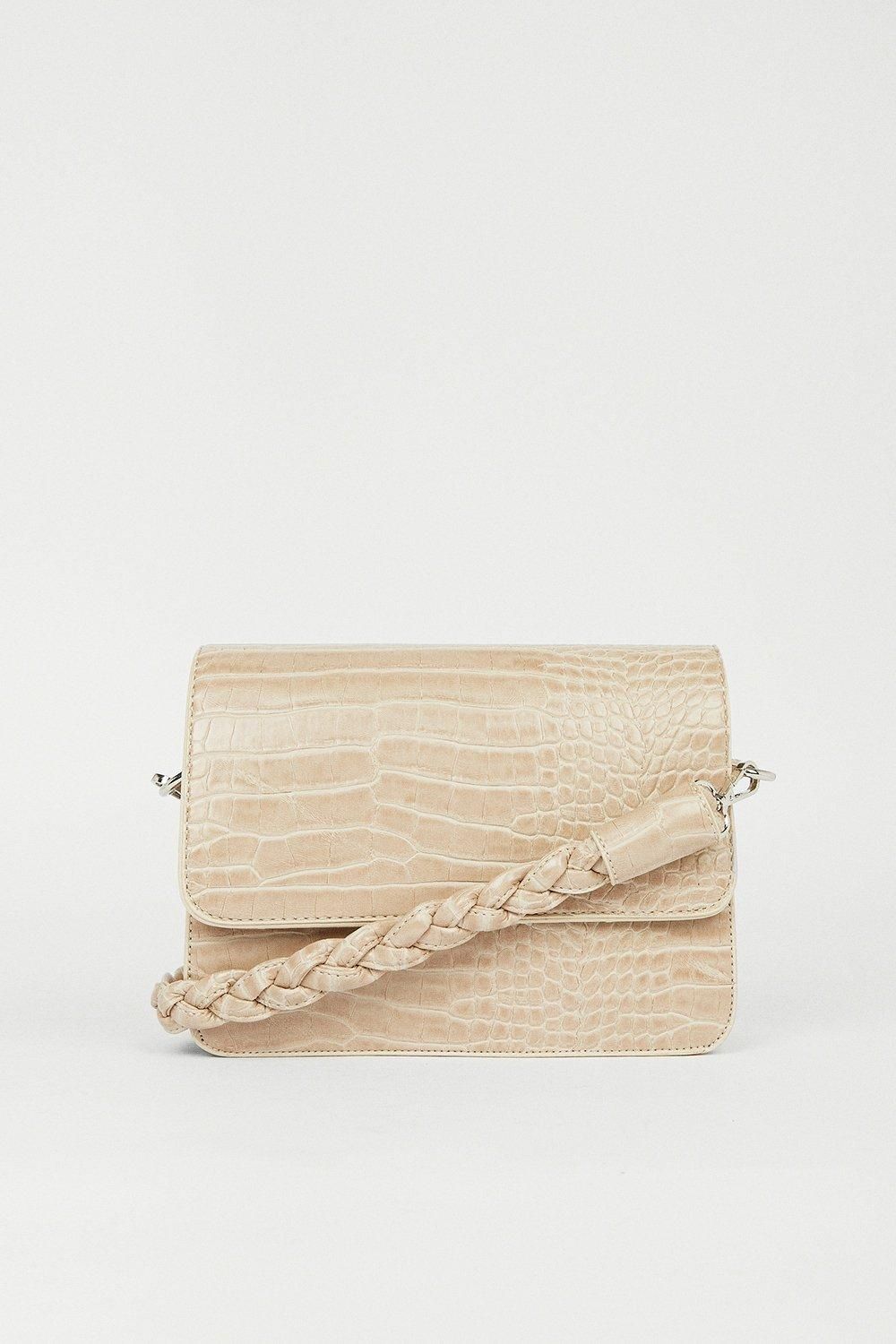Croc Flap Detail Bag | Warehouse UK & IE
