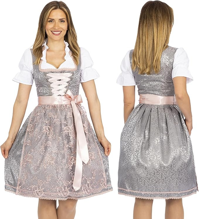 Dirndl Dresses Women Traditional German Oktoberfest Costumes Women - Authentic Dirndl - Oktoberfe... | Amazon (US)