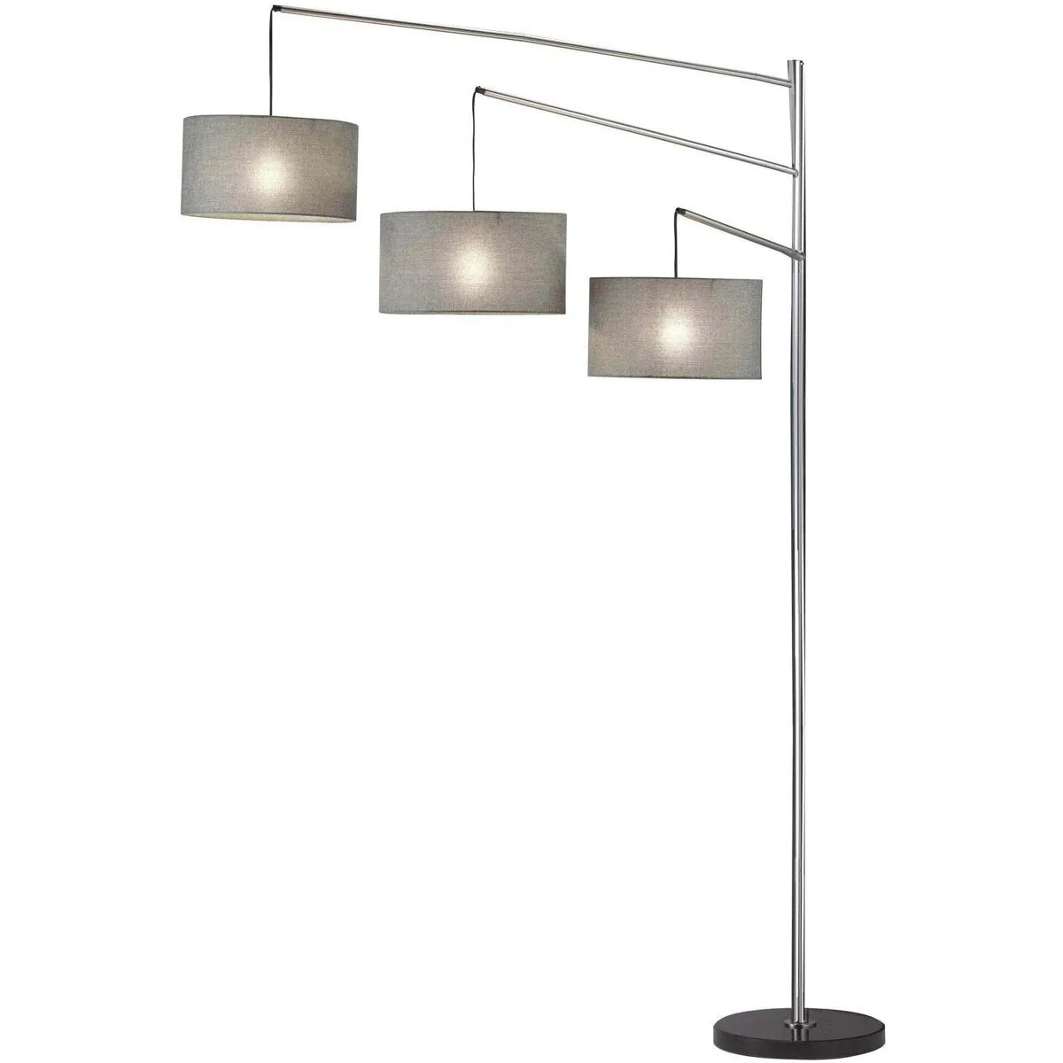 Adesso 4255-22 Wellington 91 inch 10000 watt Satin Steel Arc Lamp Portable Light | 442858 | Lowe's