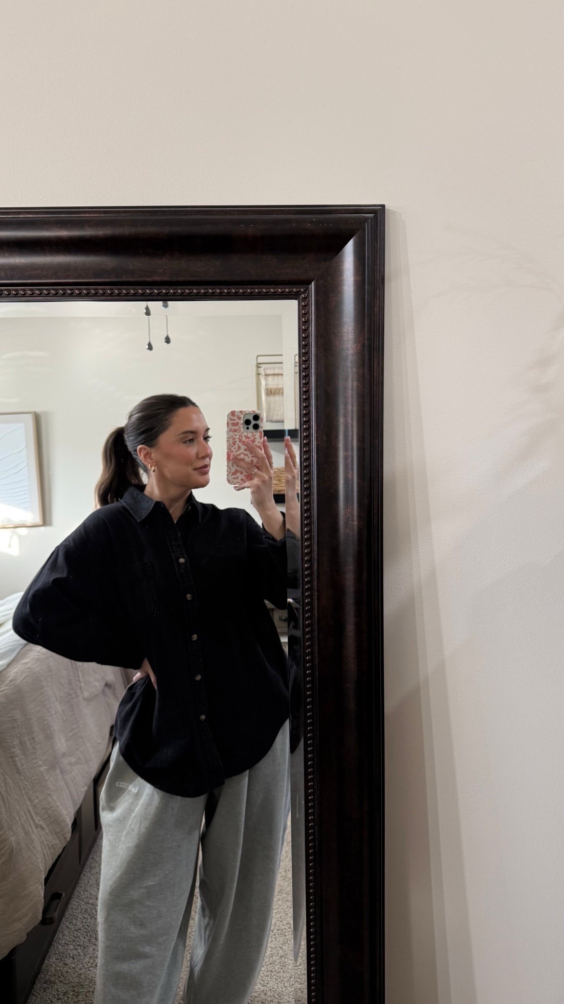 Wearing M in both denim top & sweatpants 

#LTKootd