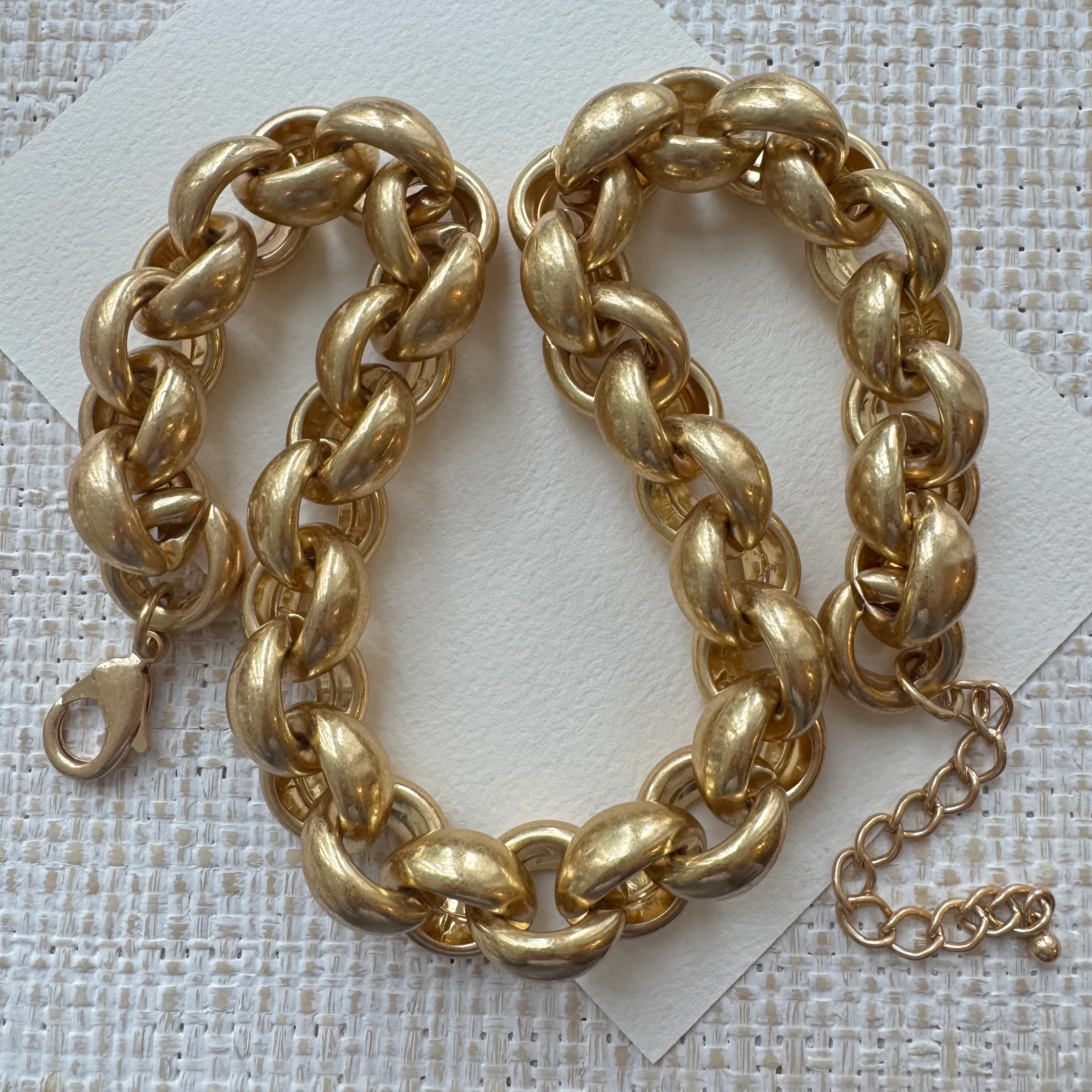 Matte Gold Link Necklace | Erin McDermott Jewelry