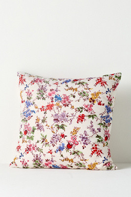 Elise Cotton Printed Floral Pillow | Anthropologie (US)