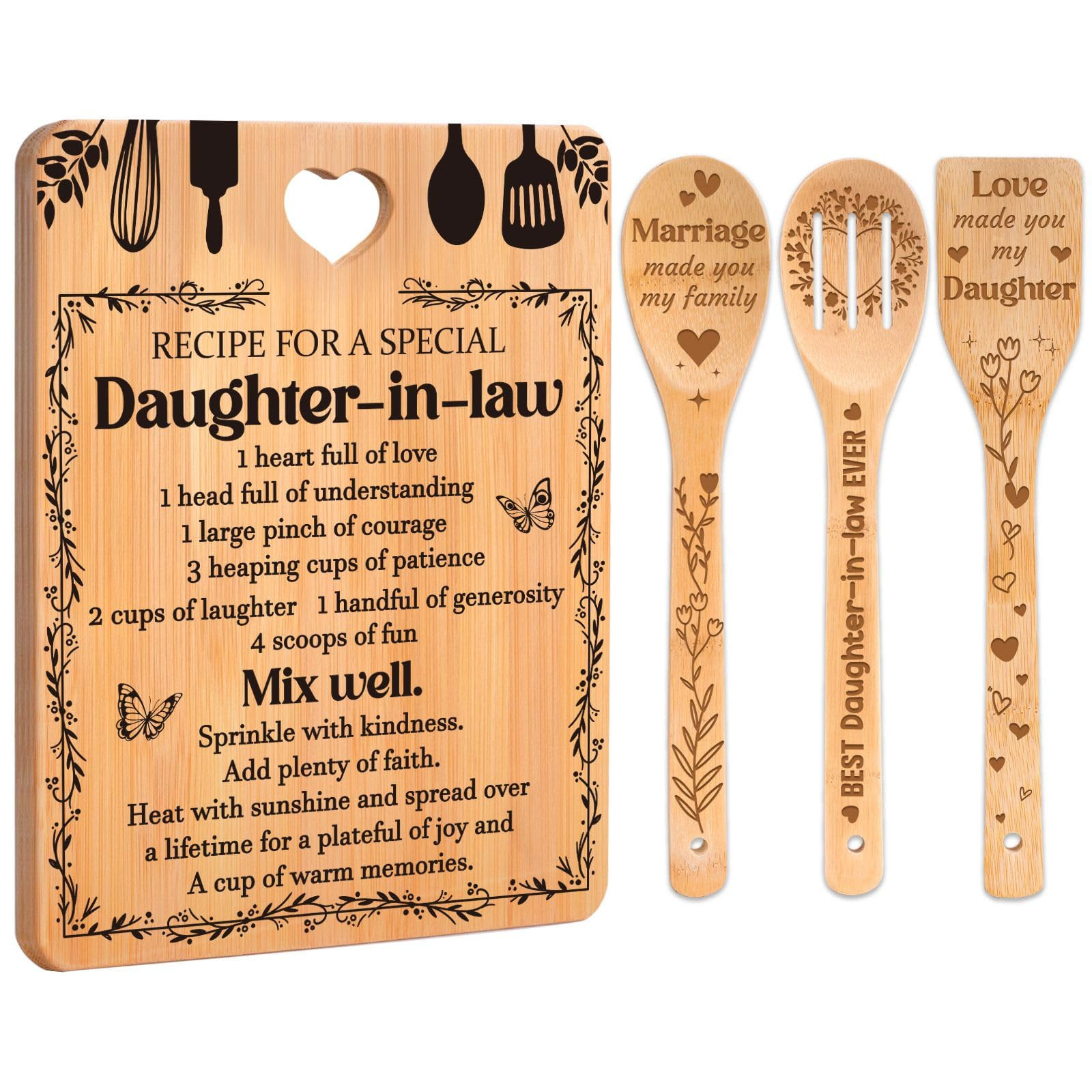 Gifts for Daughter in Law - "Recipe for a Special Daughter-in-Law" Daughter in Law Birthday Gifts... | Amazon (US)