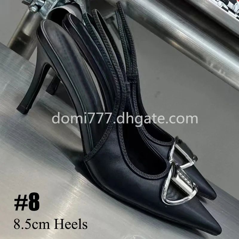 7 Brands Premium Fashion Women's Heels with Box Balen-ciaga Real Letaher High Heels Sandals EU 34... | DHGate