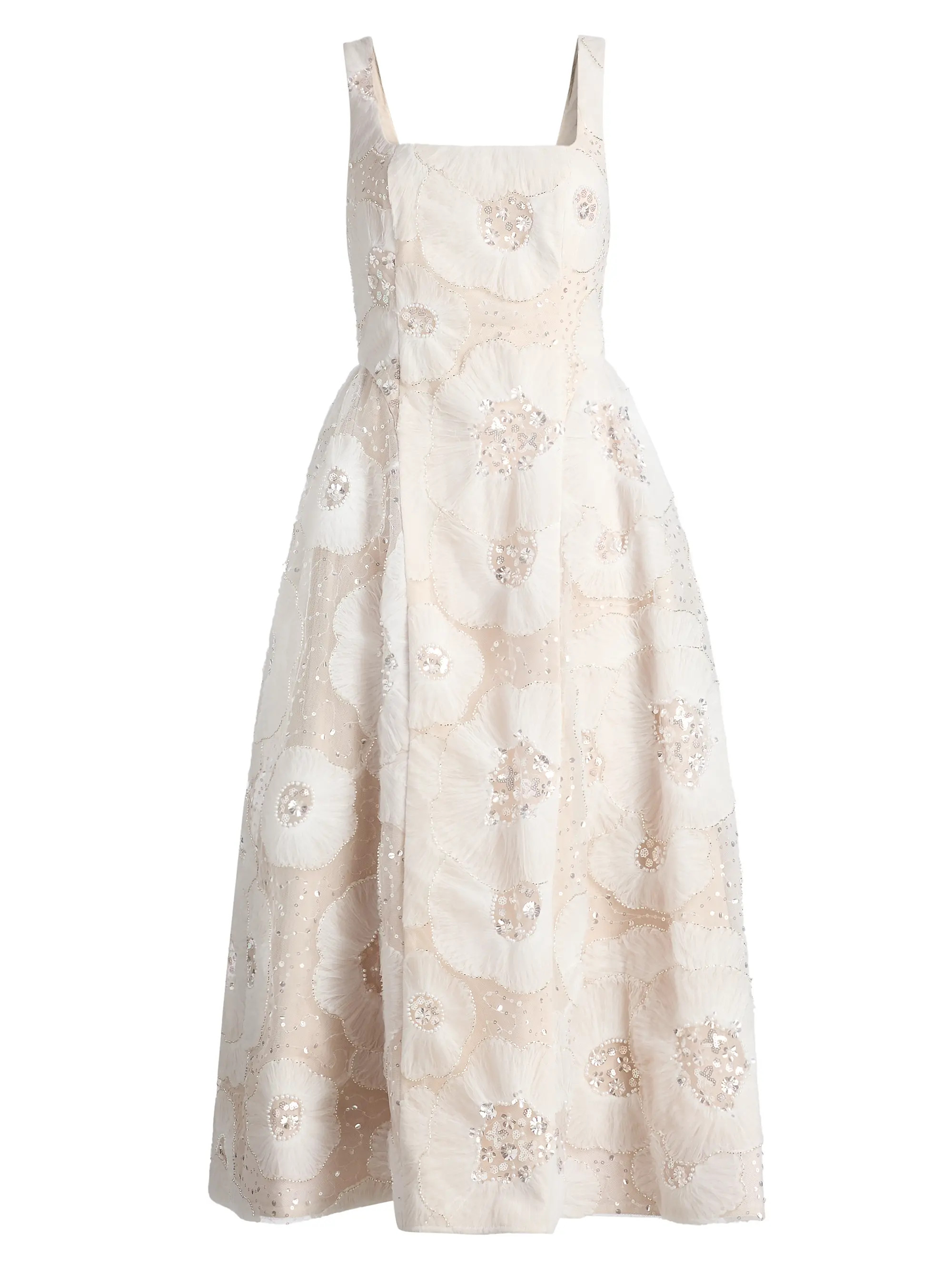 Milly Arianna Tulle Flower Beaded Dress | Saks Fifth Avenue | Saks Fifth Avenue