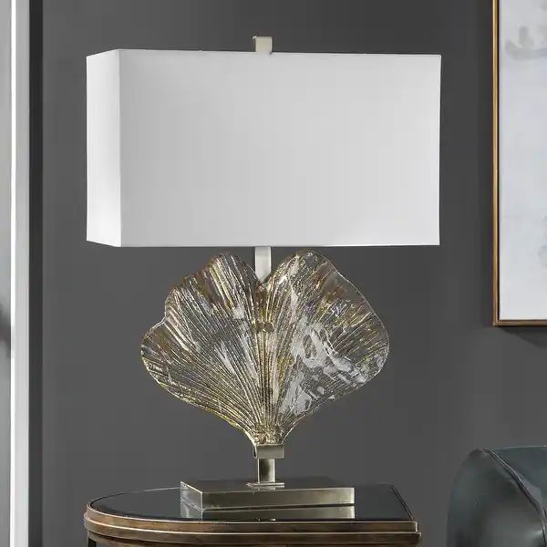 Uttermost Anara Glass Leaf Table Lamp | Bed Bath & Beyond