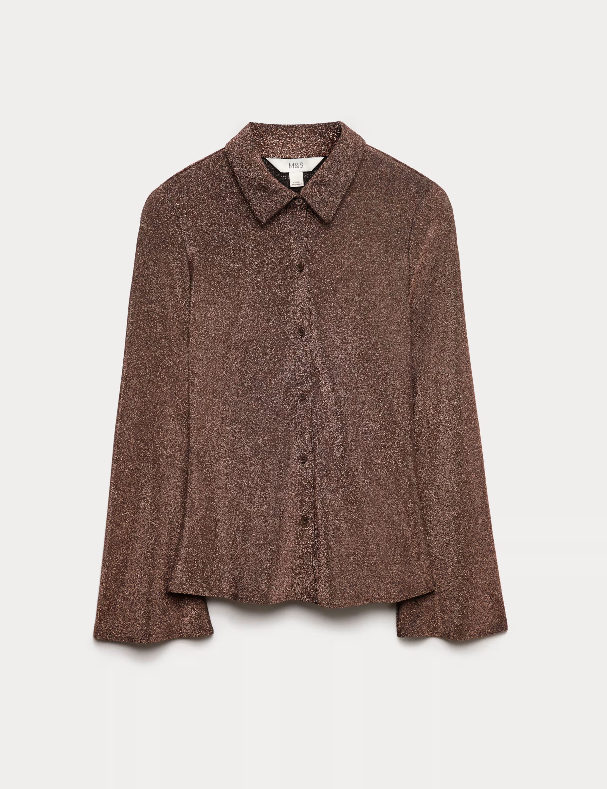 Sparkly Fitted Flute Sleeve Shirt | Marks & Spencer (UK)