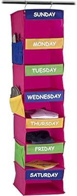 Sagler Daily Activity Organizer Kids 7 Shelf Portable Closet Hanging Closet Organizer Great Close... | Amazon (US)