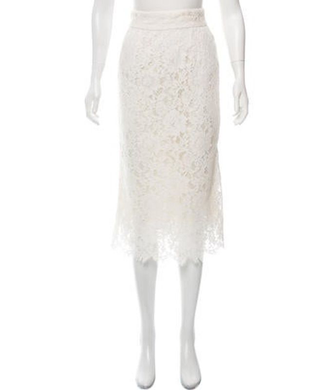 Dolce & Gabbana Lace Midi Skirt white Dolce & Gabbana Lace Midi Skirt | The RealReal