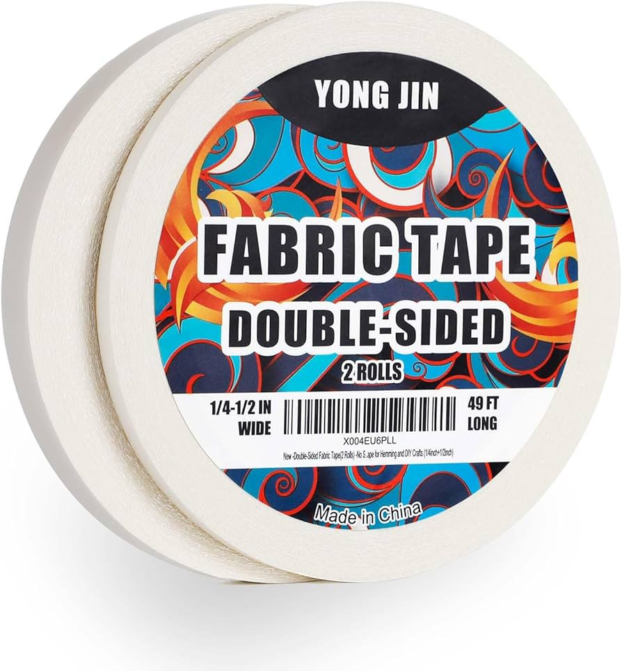YONGJIN Double-Sided Fabric Tape (2 Rolls) - No Sewing or Ironing Required, Perfect for Quick Clo... | Amazon (US)