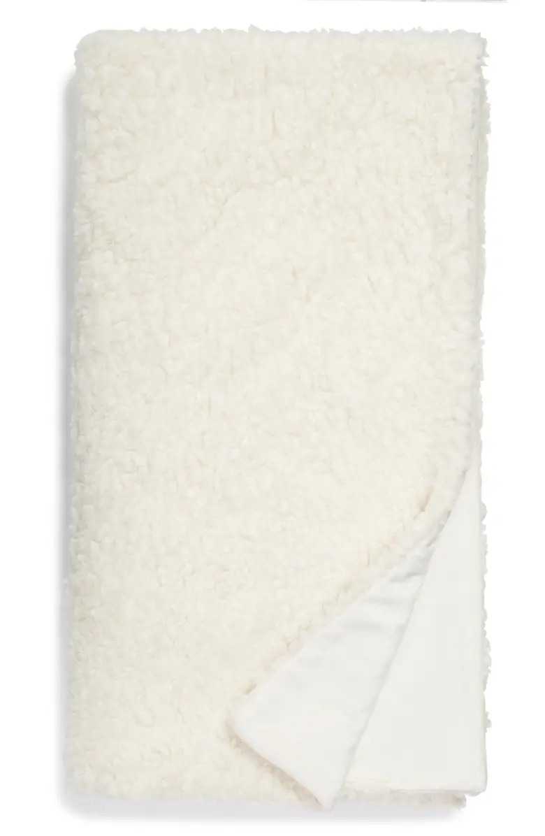 Cozy Teddy Faux Fur Throw Blanket | Nordstrom