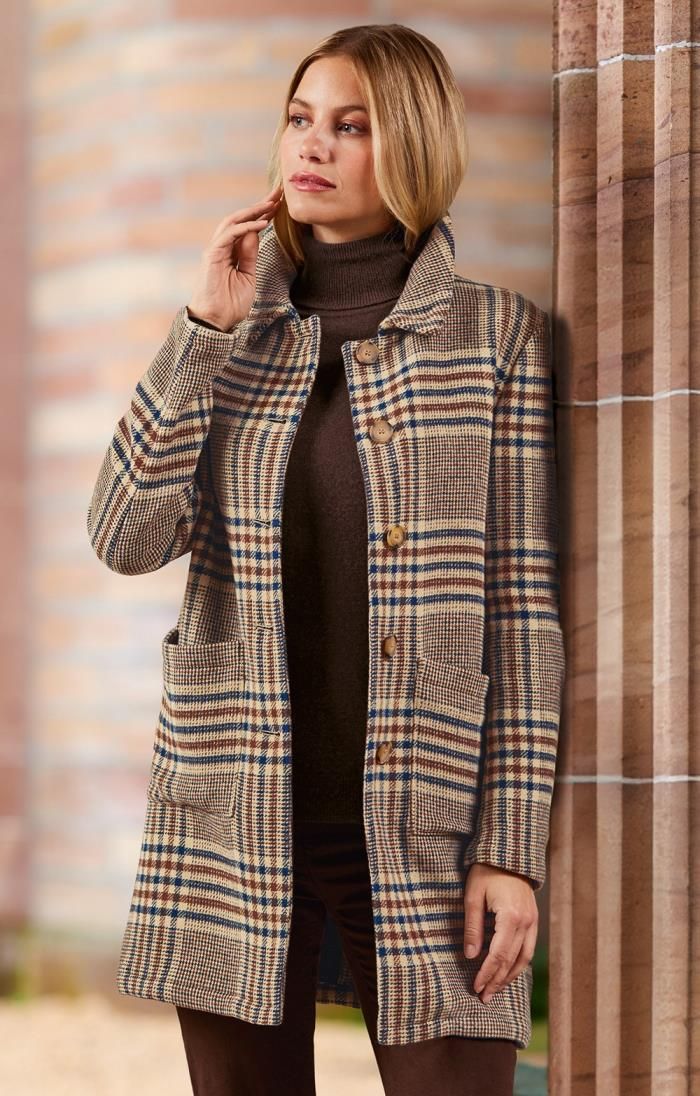 Ladies Double Faced Wool Blend Cardigan Coat | The House Of Bruar