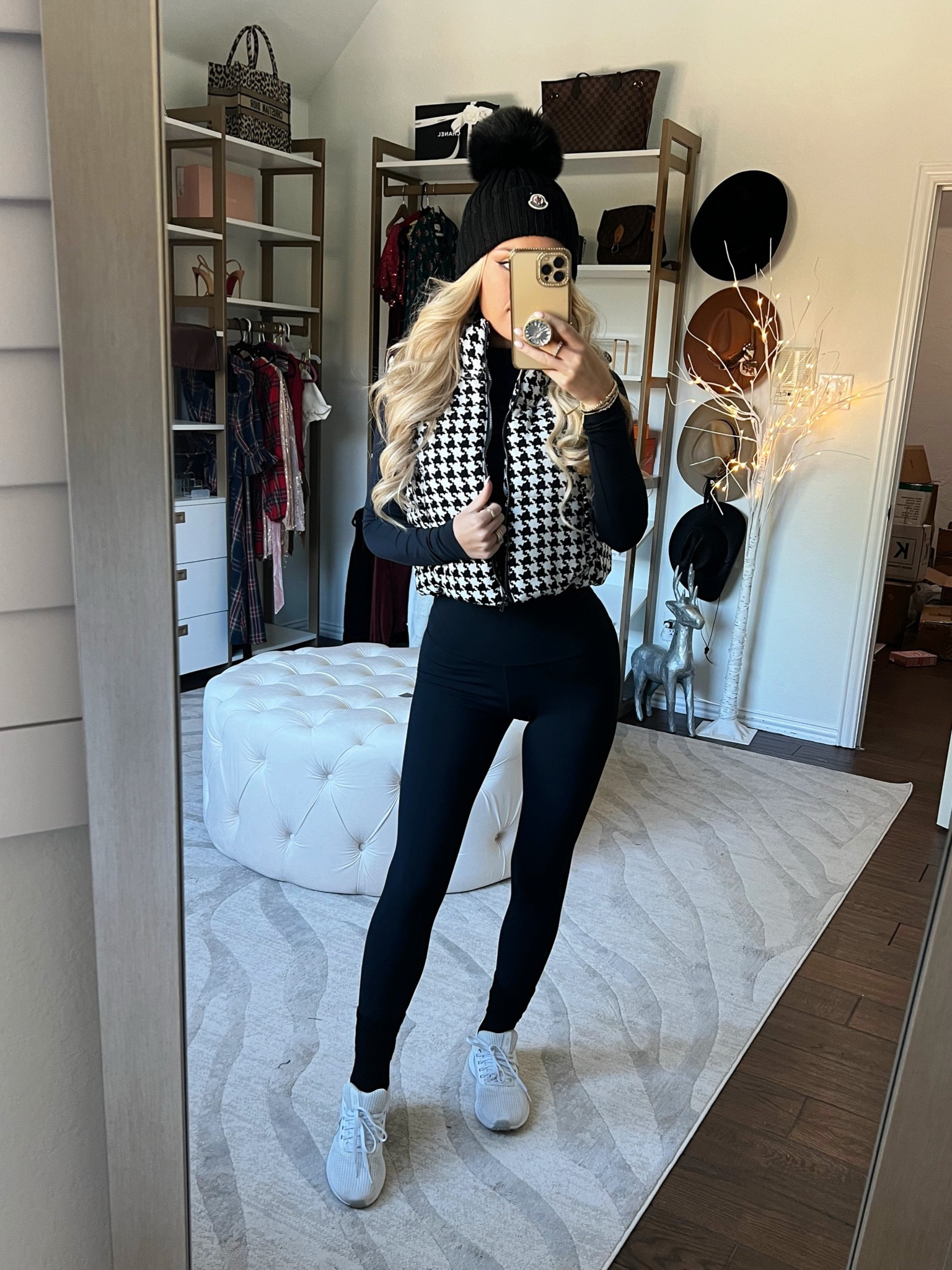 Winter outfit. Houndstooth vest. Aritzia. Leggings  

#LTKCyberWeek #LTKstyletip #LTKSeasonal