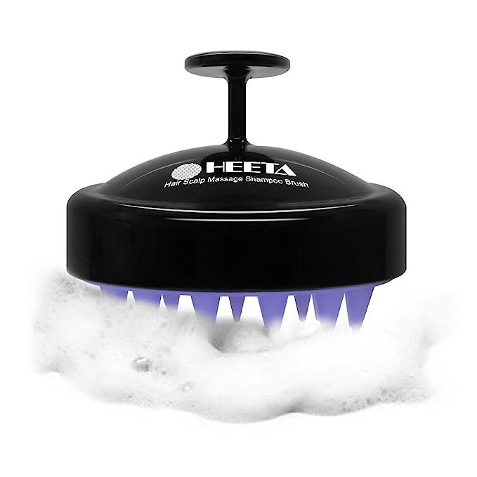 Hair Scalp Massager, Heeta Shampoo Brush with Soft Silicone Head Massager (Black) | Amazon (US)