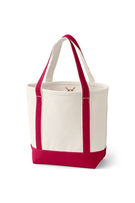 Medium Natural Open Top Canvas Tote Bag | Lands' End (US)