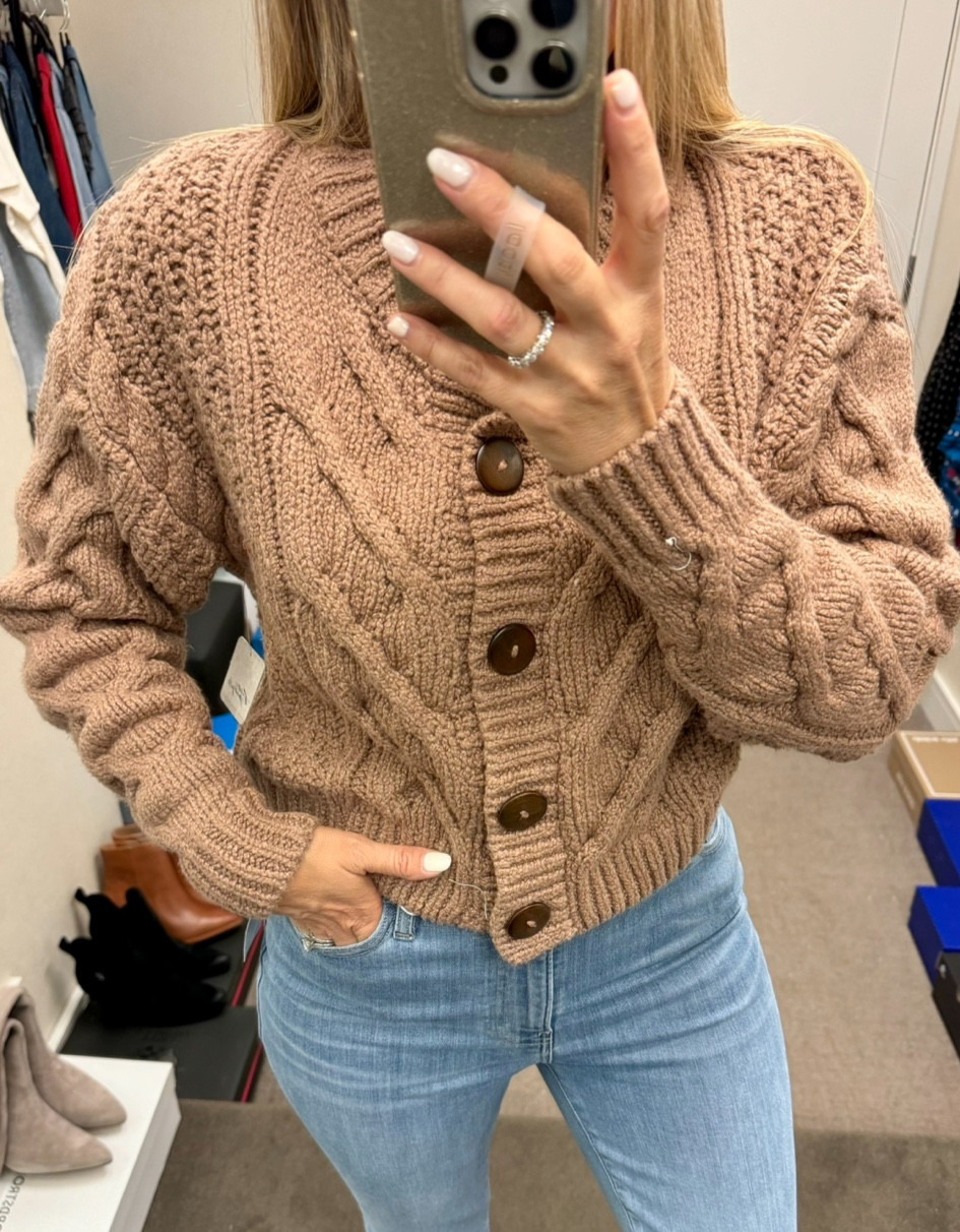 Chunky soft cardigan. Wearing small 
Nordstrom anniversary sale 

#LTKSummerSales #LTKxNSale #LTKOver40