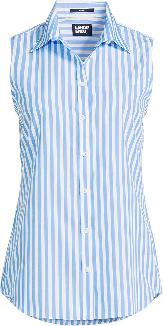 Lands' End Women's Sleeveless No Iron Shirt | Amazon (US)