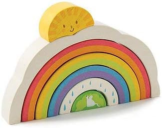 Tender Leaf Toys - Rainbow Tunnel - 7 Pcs Beautiful Wooden Rainbow Stacker - Colorful Rainbow Sta... | Amazon (CA)