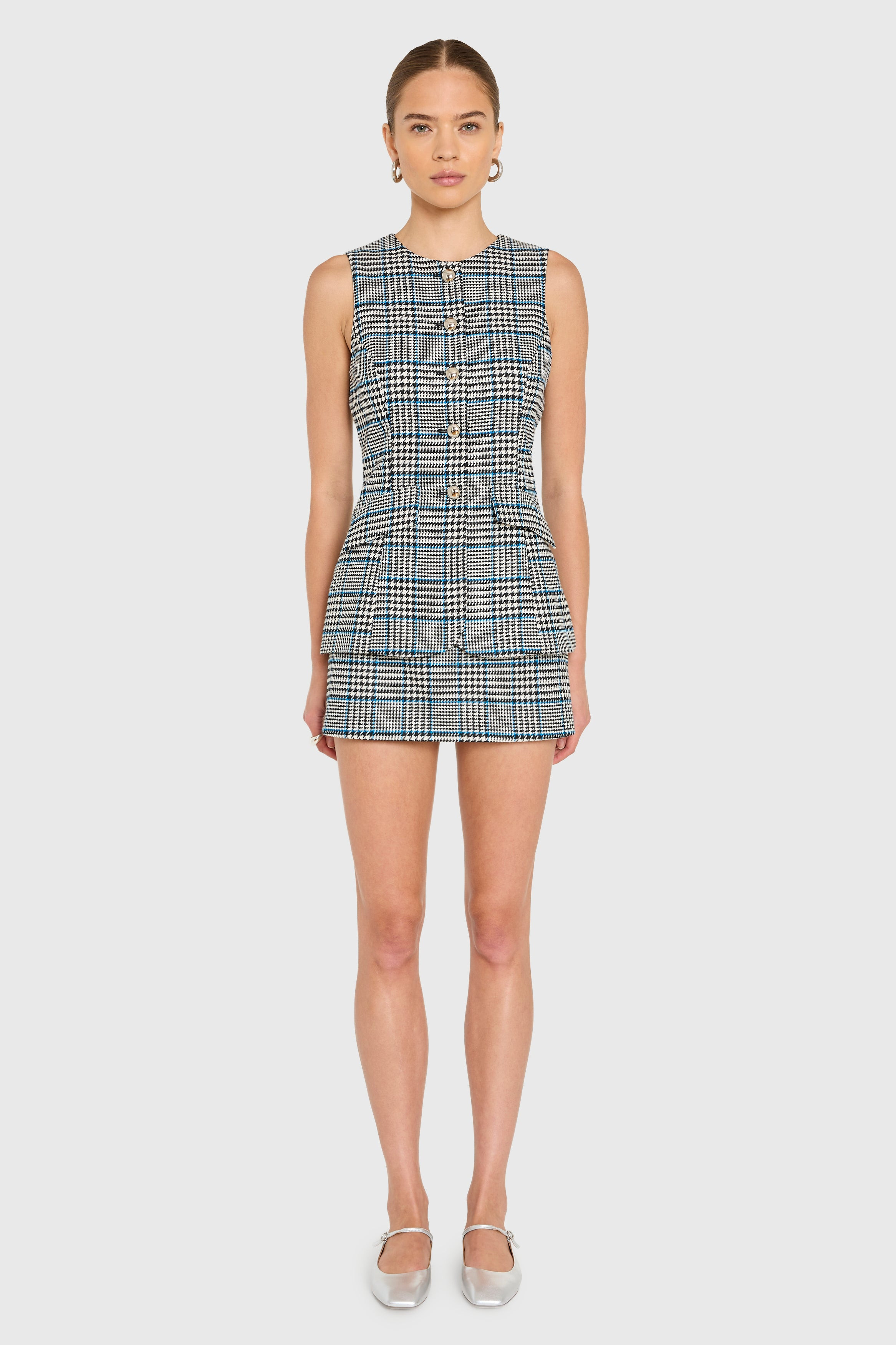 Serena Romper in Houndstooth | Amanda Uprichard