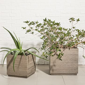 Portside Wood Indoor/Outdoor Garden Planters | West Elm (US)
