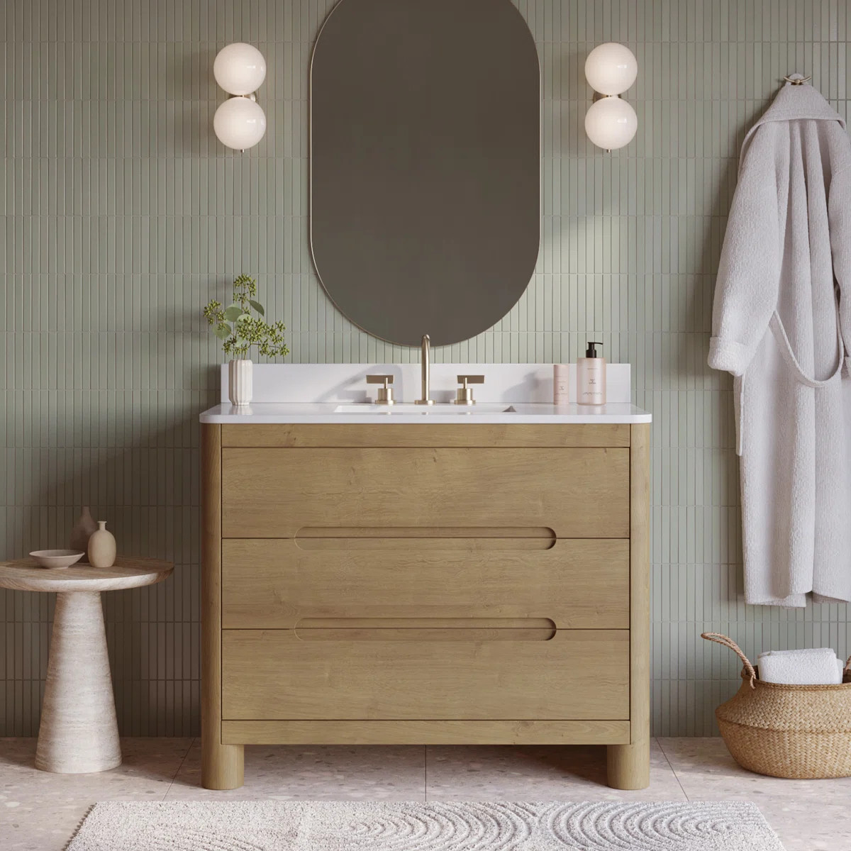 Elevate your space with the Oslo Bathroom Vanity — where minimalist design meets everyday luxur... | Wayfair North America