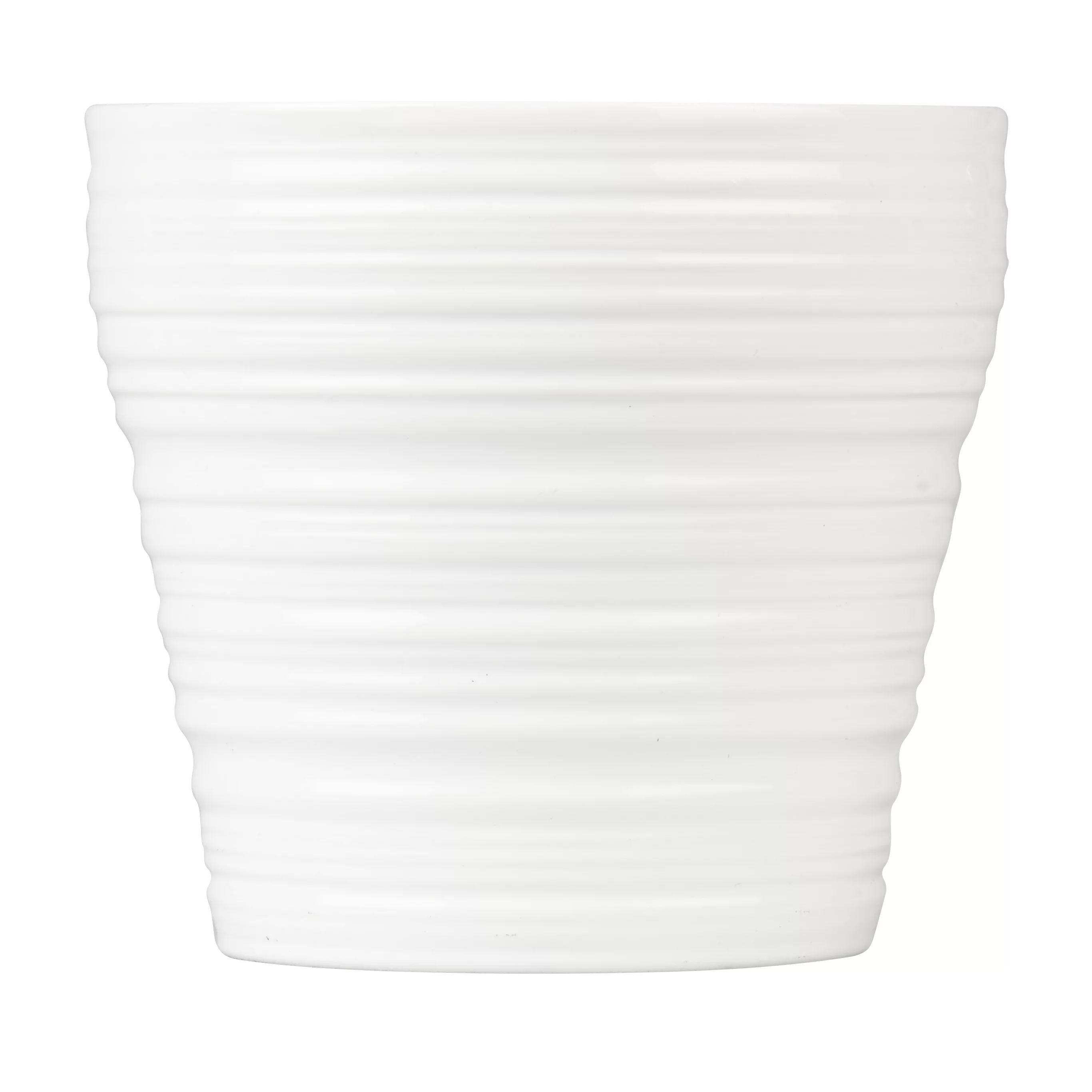 Mainstays Pottery 8" White Stripe Ceramic Planter | Walmart (US)