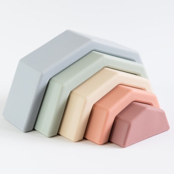 Silicone Rainbow Stacking Toy | Etsy | Etsy (US)