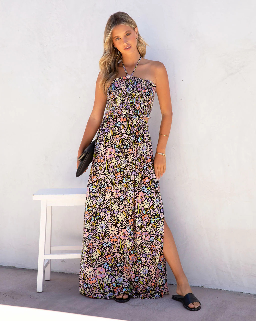 Miryam Floral Smocked Midi Dress - FINAL SALE | VICI