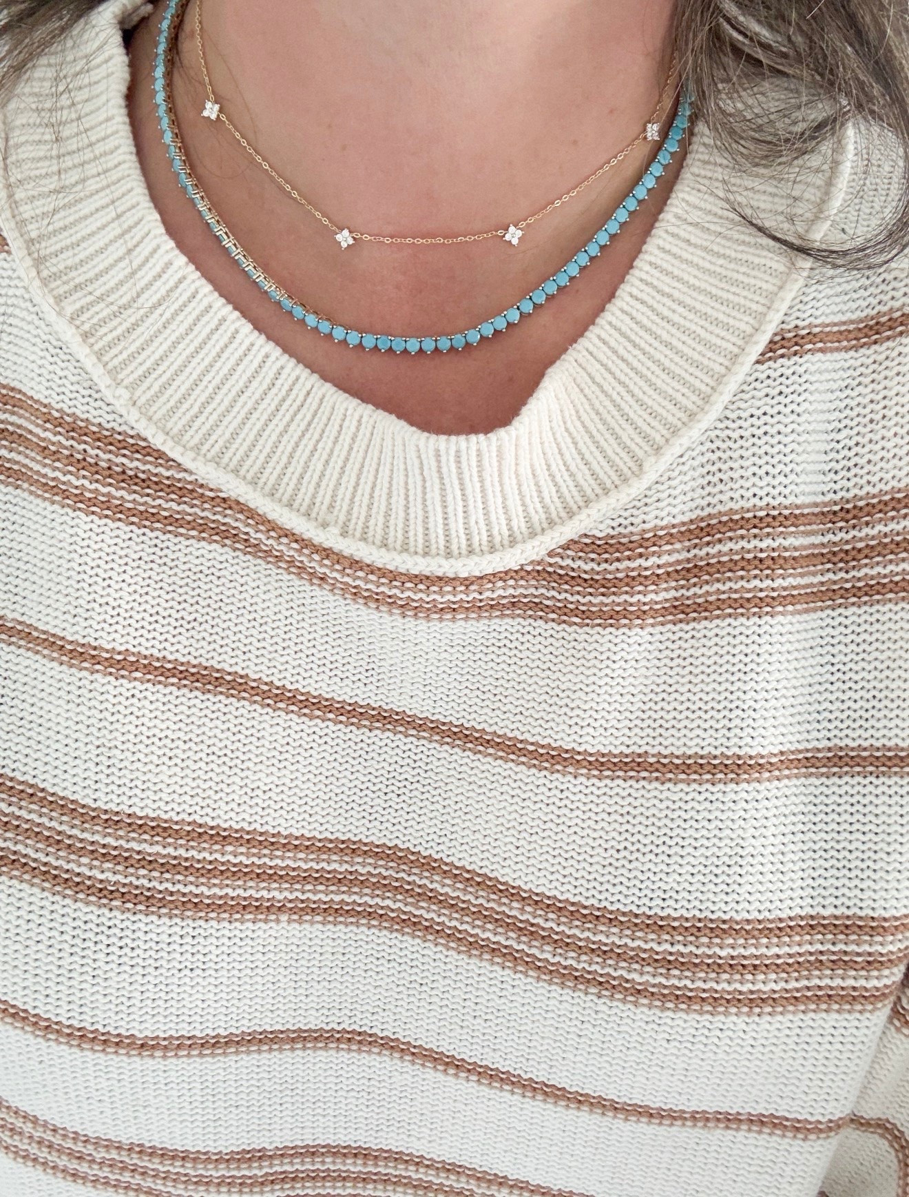 The perfect spring sweater and two necklaces that I treated myself to (early Mothera day gifts to myself, obviously). 

Use code ANTHRO 20 for 20% off the sweater!!! Sale ends tonight! I’m wearing a medium.

#LTKSaleAlert #LTKdayinmylife #LTKMothersDay