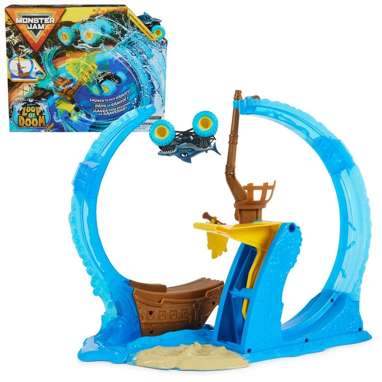 Monster Jam, Megalodon Loop of Doom 16-inch Wide Playset with Truck (New) - Walmart.com | Walmart (US)