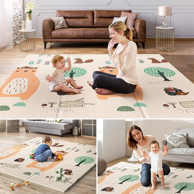 UANLAUO Foldable Baby Play Mat, Extra Large Waterproof Activity Playmats for Babies,Toddlers, Inf... | Amazon (US)