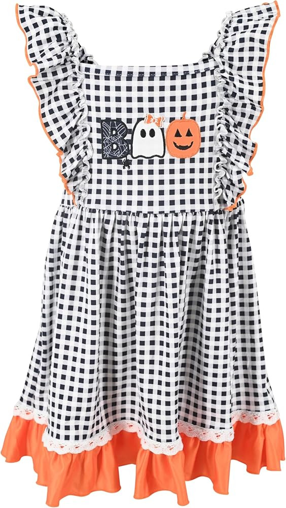 Unique Baby Girls Smocked Holiday Dress for Big Kids and Toddler Outfit Clothes with Embroidery | Amazon (US)