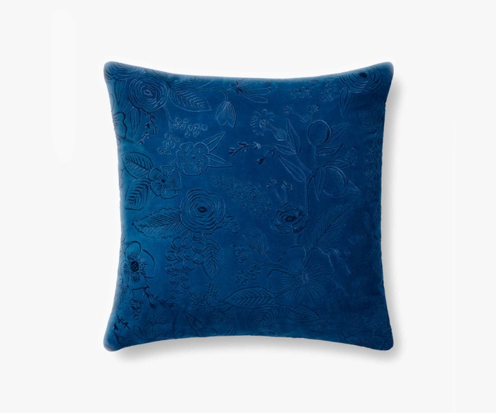Navy Colette Embroidered Pillow | Rifle Paper Co. | Rifle Paper Co.