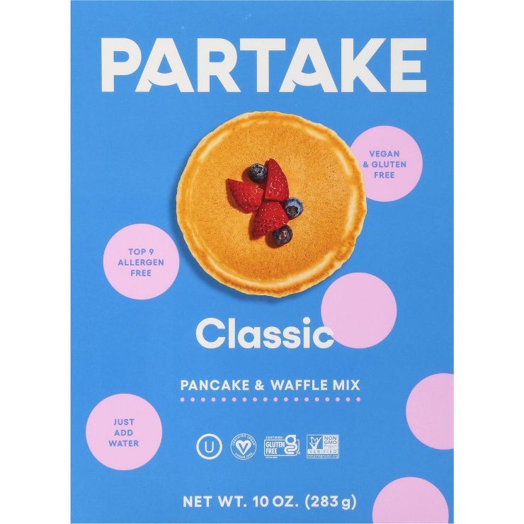 Partake Gluten Free Classic Pancake & Waffle Mix - 10oz | Target