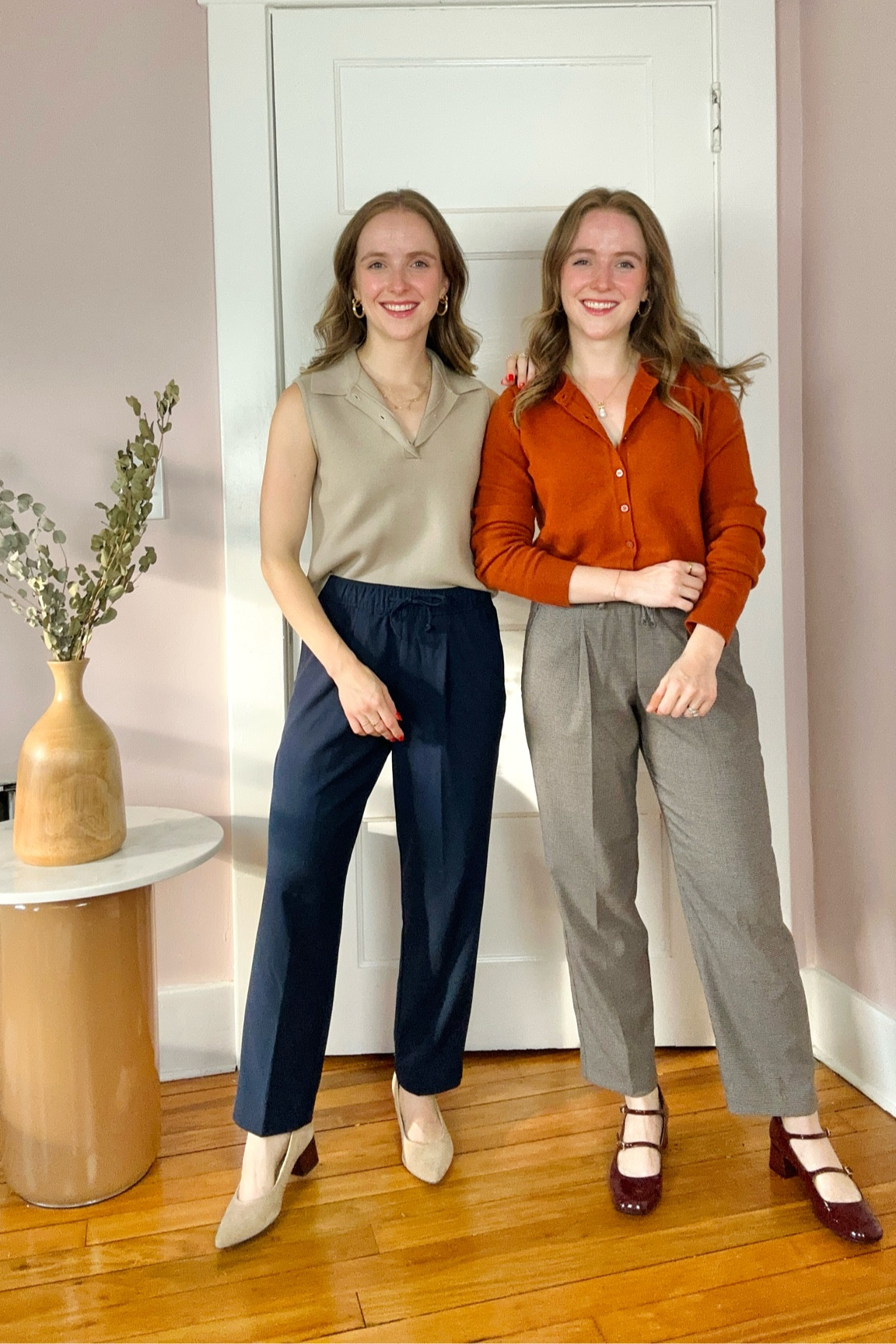 $19 elastic work pants this weekend!
Wearing xs petite
Size up 1 in cardigan for relaxed fit. Wearing small

#LTKBacktoSchool #LTKWorkwear #LTKFindsUnder50