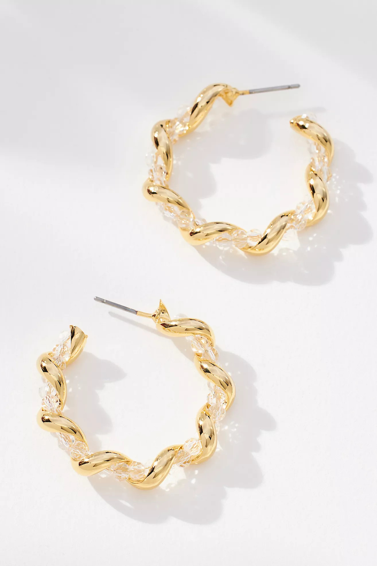 Spiral Beaded Hoop Earrings | Anthropologie (US)
