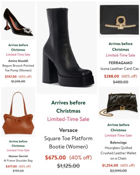 Limited time sale for designer boots and bags and heels from balenciaga, Versace and more!

#LTKGiftGuide #LTKitbag #LTKshoecrush