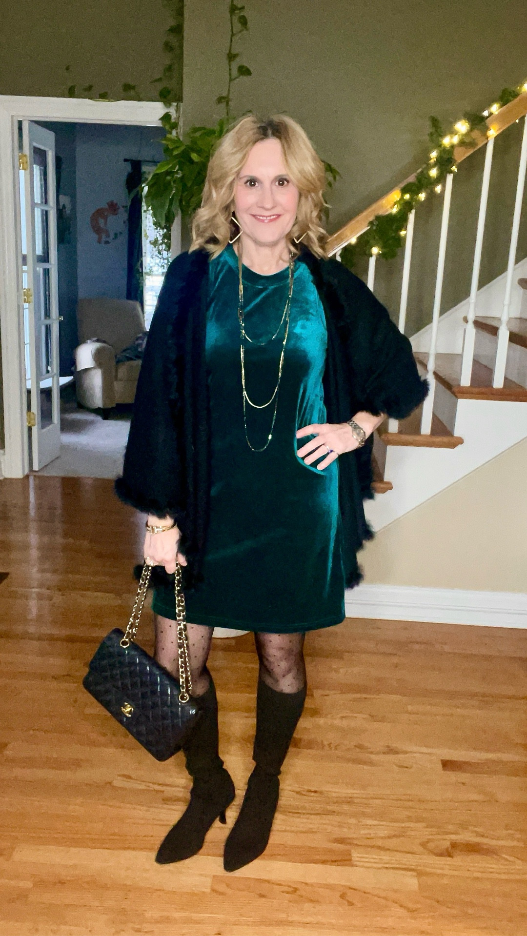 Velvet and faux fur style for the holidays! 🎄

#LTKOver40 #LTKHoliday #LTKPetite