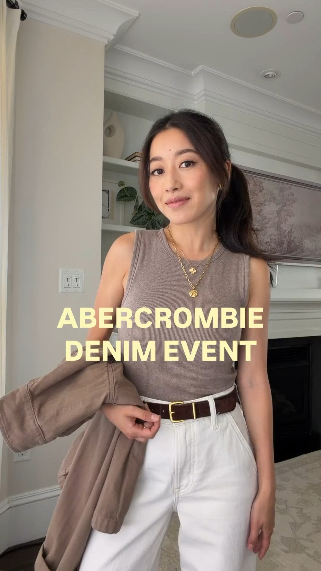 Last day! sale + code AFJEAN for extra 15% off 
Look 1: • Trouser Jeans 24 Short, runs bigger at waist, relaxed looser fit 
• tank top XS with built in bra, i sized up  • jacket XXS sleeves rolled up

Look 2: 
• 90s relaxed jeans 24 Extra Short 

Look 3: • Sloane pants 24 Short, length is a little long for petites. 
• Cotton sweater shell XXS

Look 4: • High rise wide jeans 24 Short, runs loose in waist 
• Built in bra tank top XS, fyi for the white color the bottom part is a little see through

Abercrombie denim, petite jeans

#LTKSaleAlert #LTKPetite