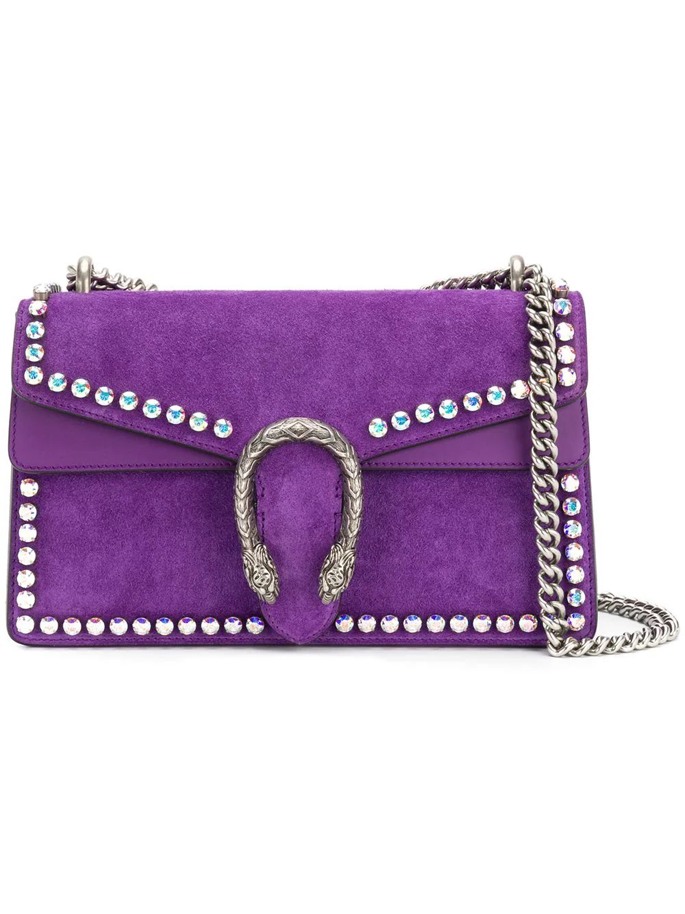 Gucci small Dionysus crystal shoulder bag - Pink & Purple | FarFetch US