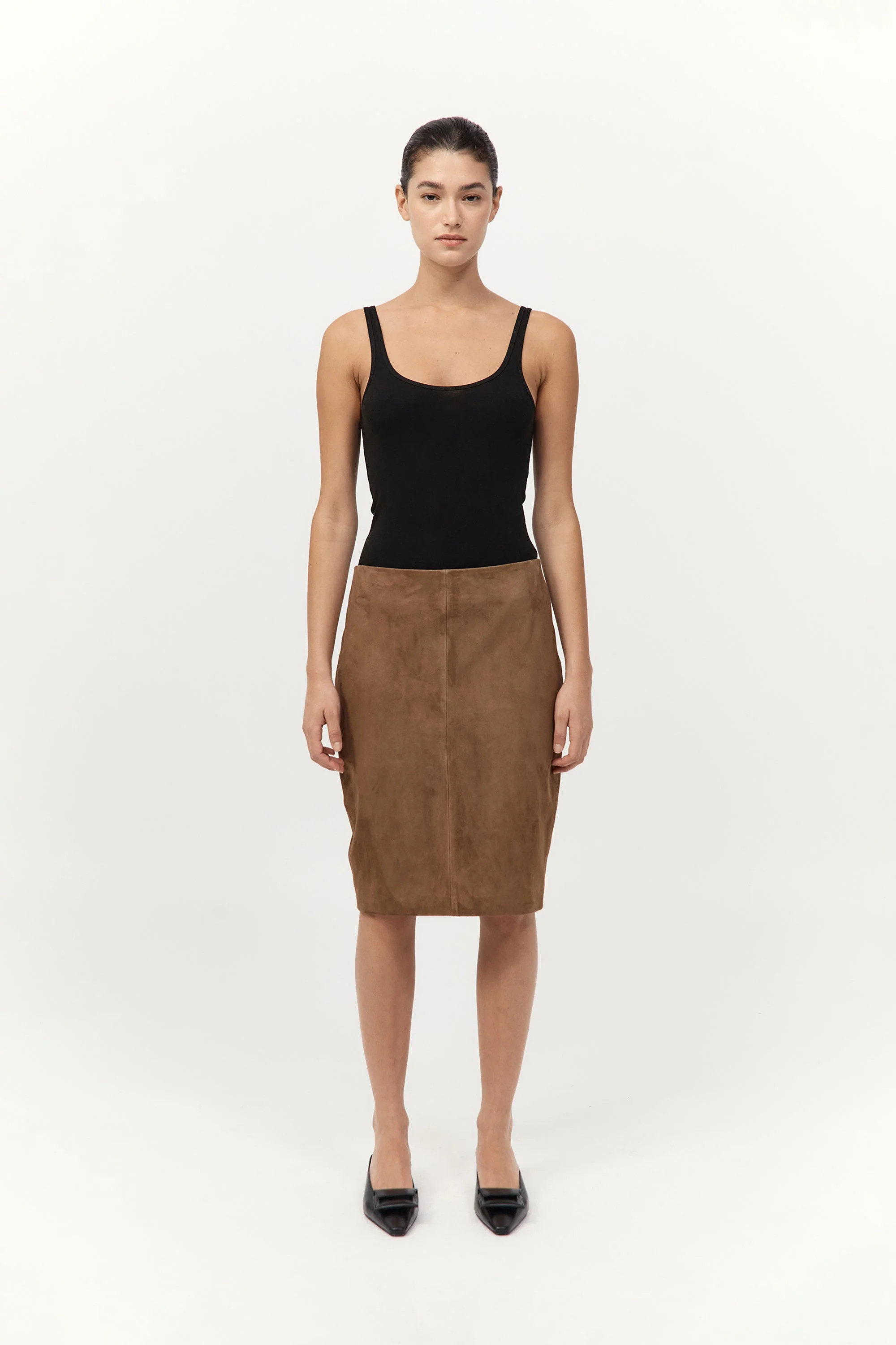 Suede Pencil Skirt - Toffee | St. Agni (US, UK, EU)